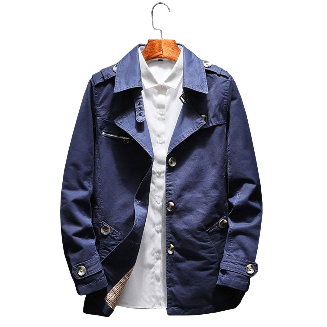 Leroy - Refined Wide Lapel Overcoat