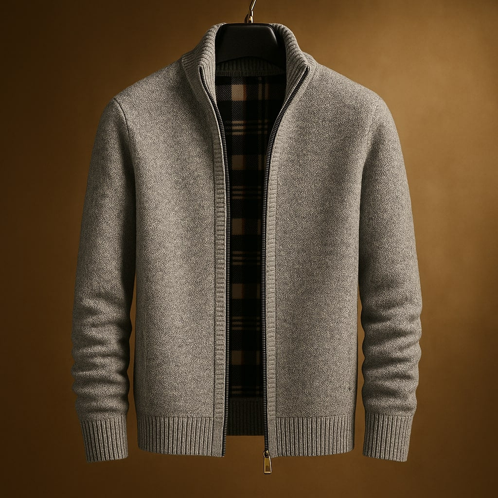 Kevin - Classic Ribbed Zip Jacket