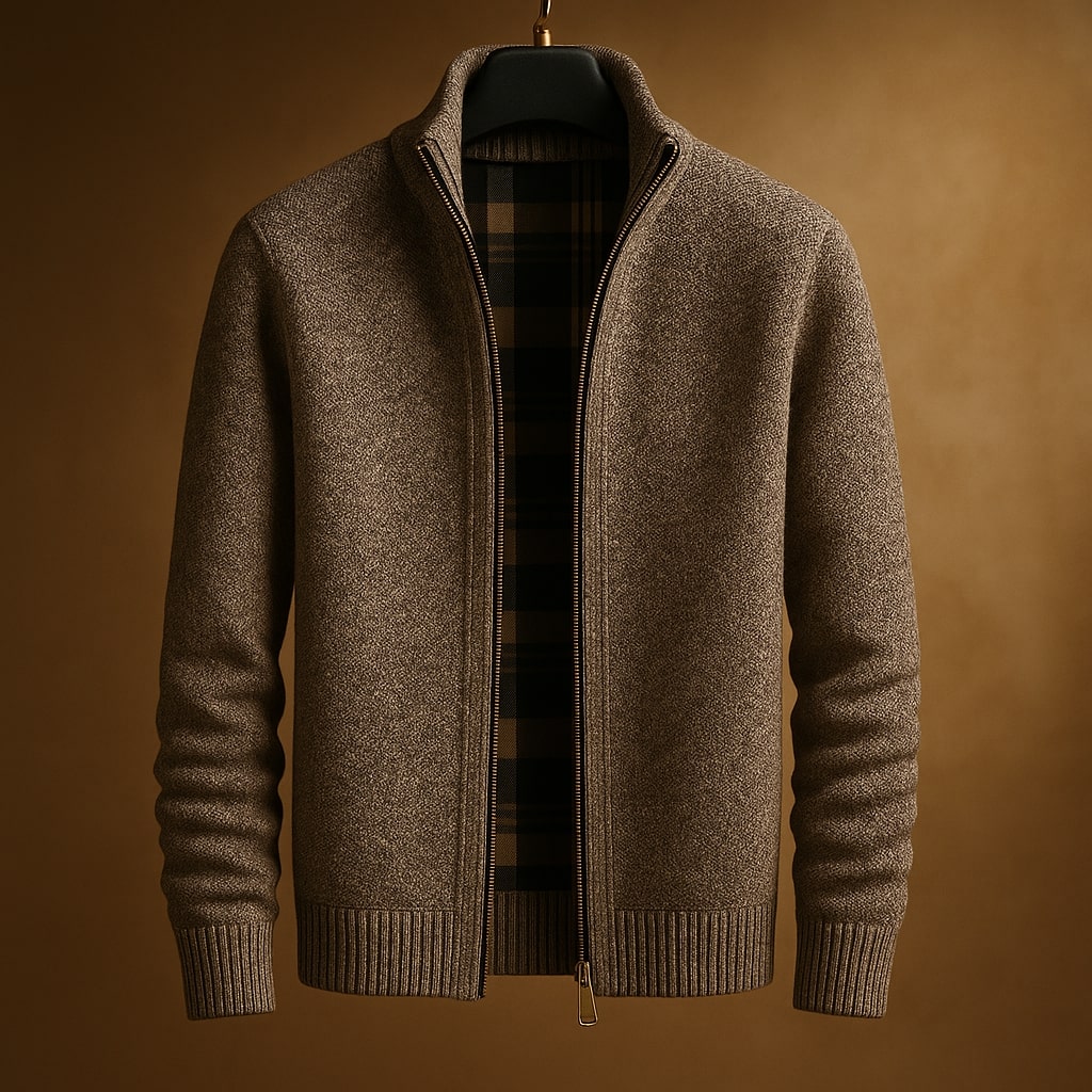 Kevin - Classic Ribbed Zip Jacket