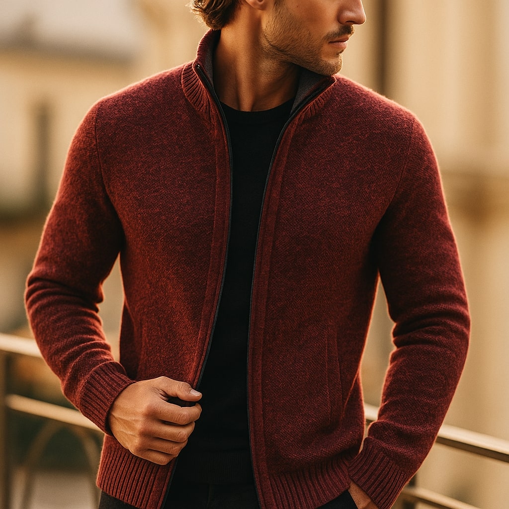 Kevin - Classic Ribbed Zip Jacket