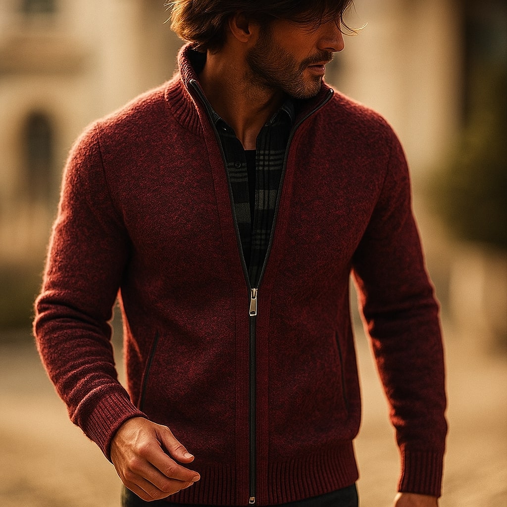 Kevin - Classic Ribbed Zip Jacket