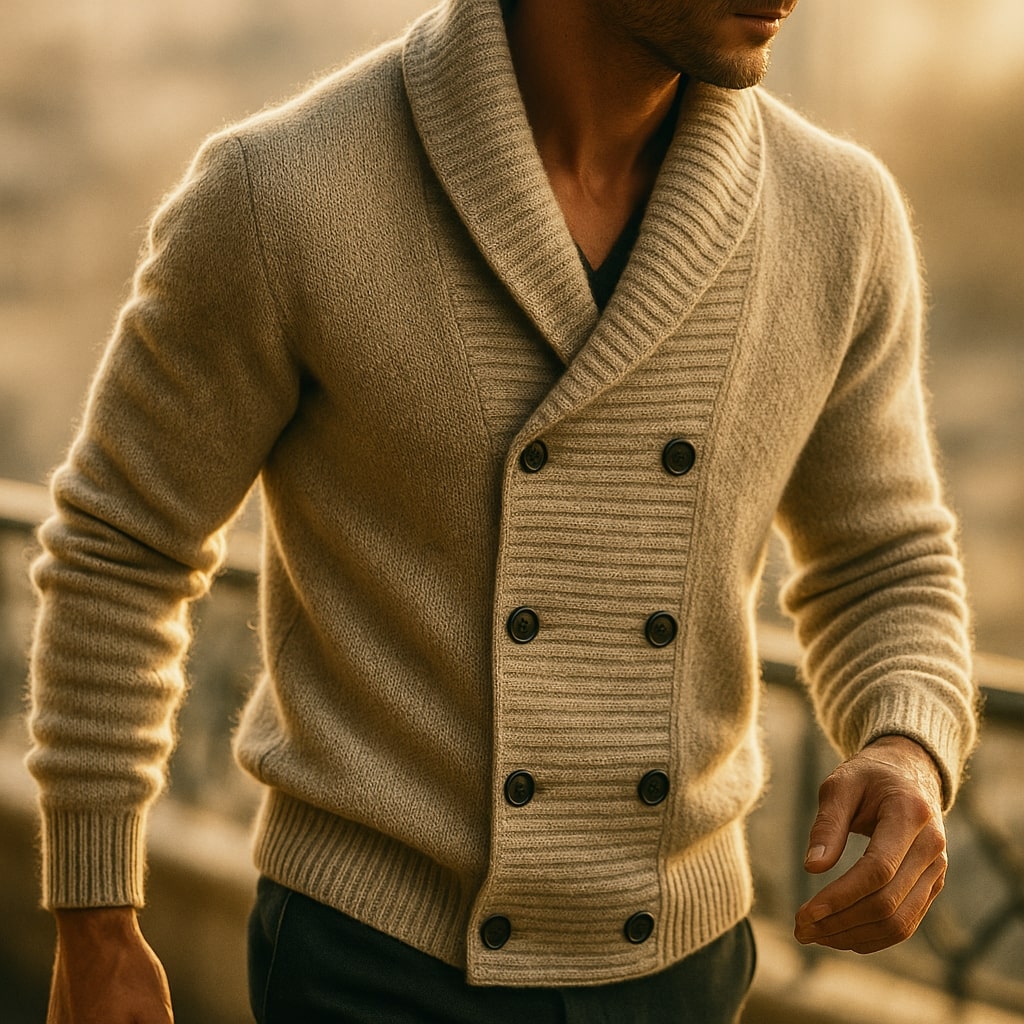 Roger - Classic Shawl Collar Cardigan