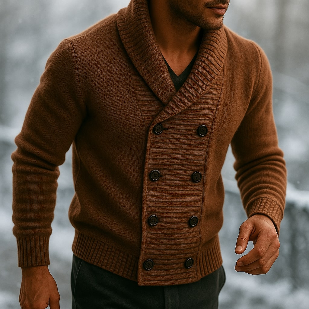 Roger - Classic Shawl Collar Cardigan