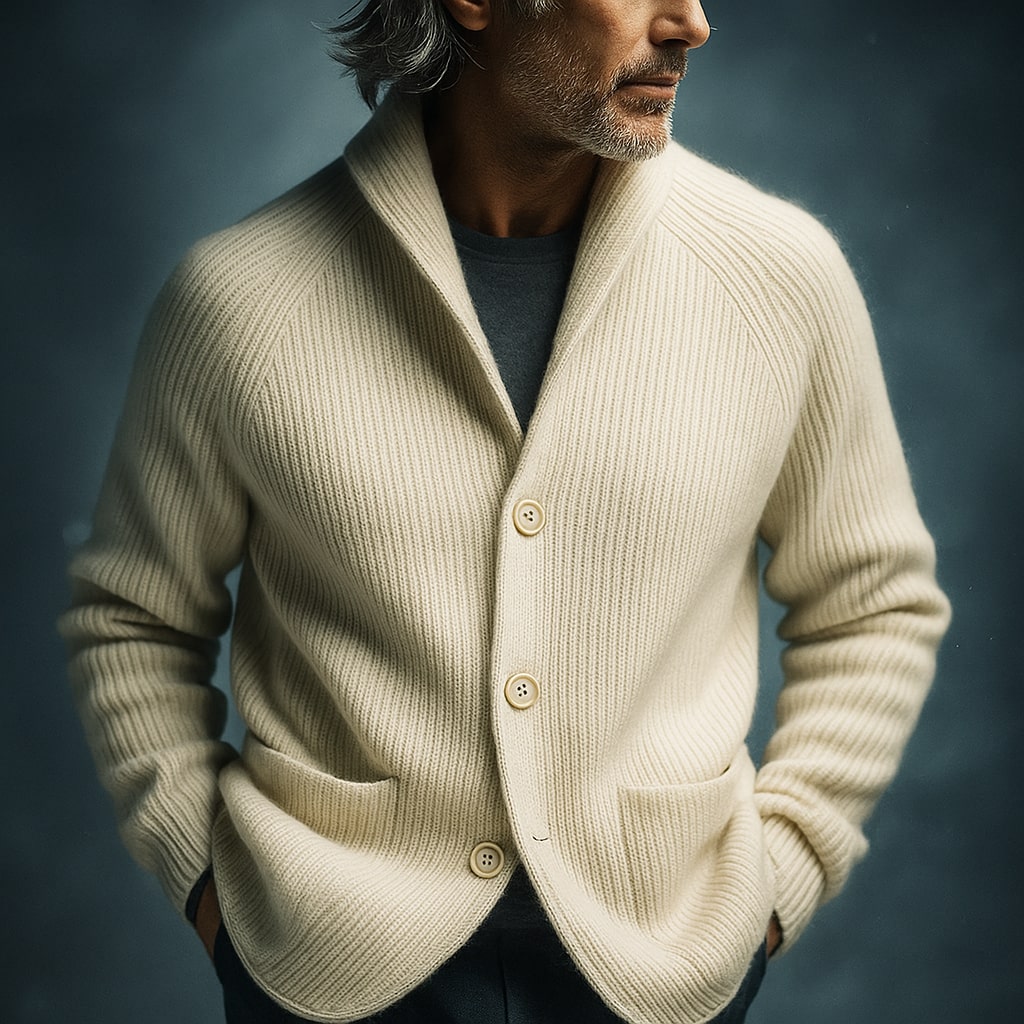 Larry - Modern Button Cardigan