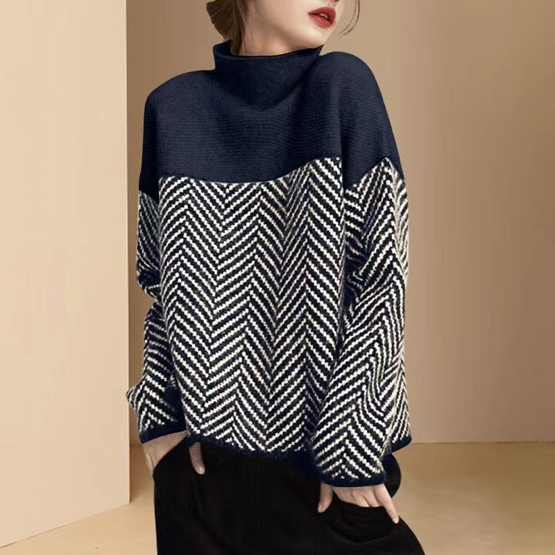 Eva - Herringbone Knit Sweater