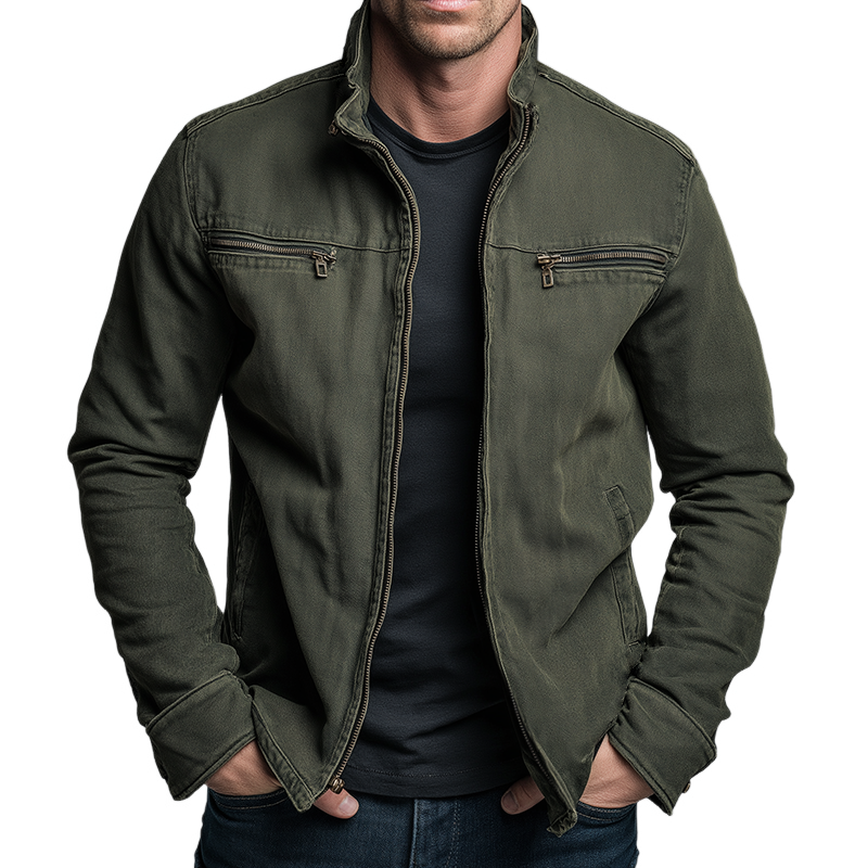 Kyle - Vintage Zip Utility Jacket