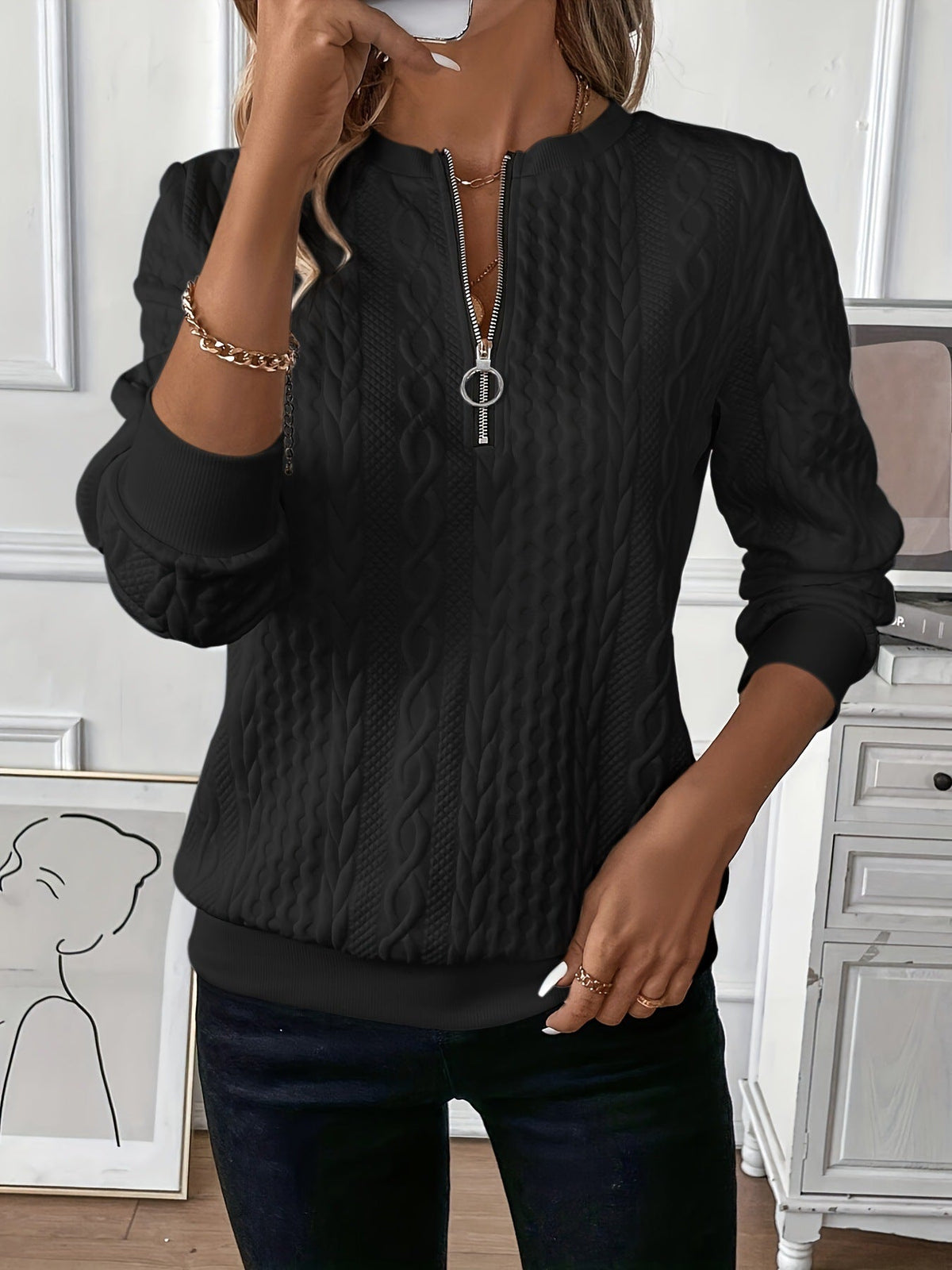 EMMA™ | Quarter-Zip Sweater