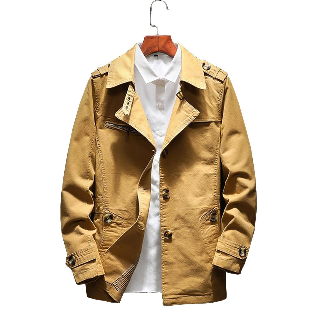 Leroy - Refined Wide Lapel Overcoat