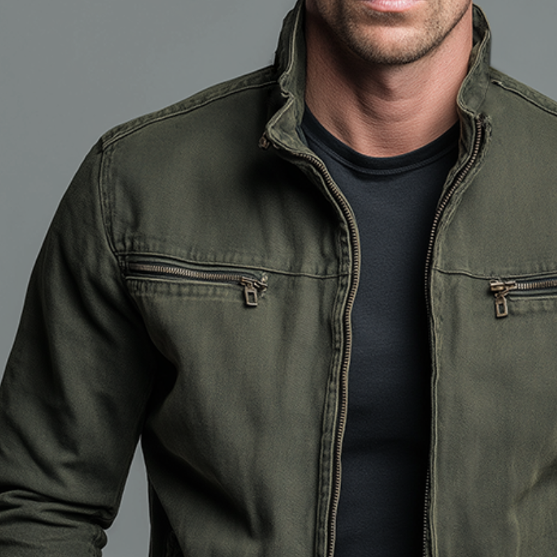 Kyle - Vintage Zip Utility Jacket