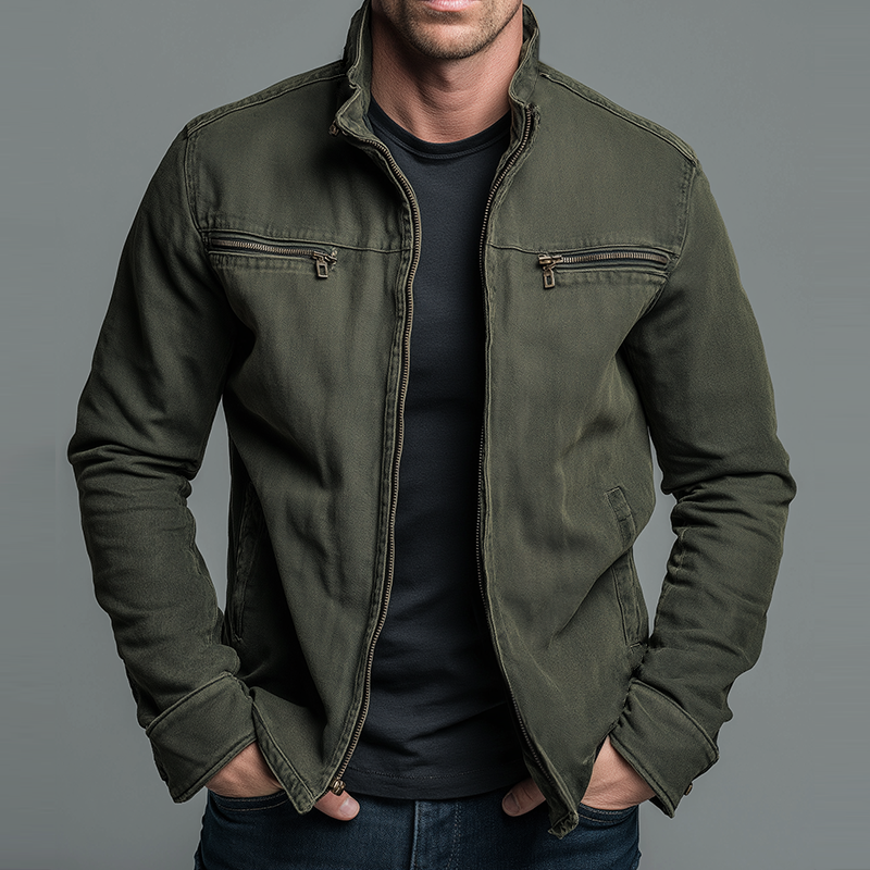 Kyle - Vintage Zip Utility Jacket