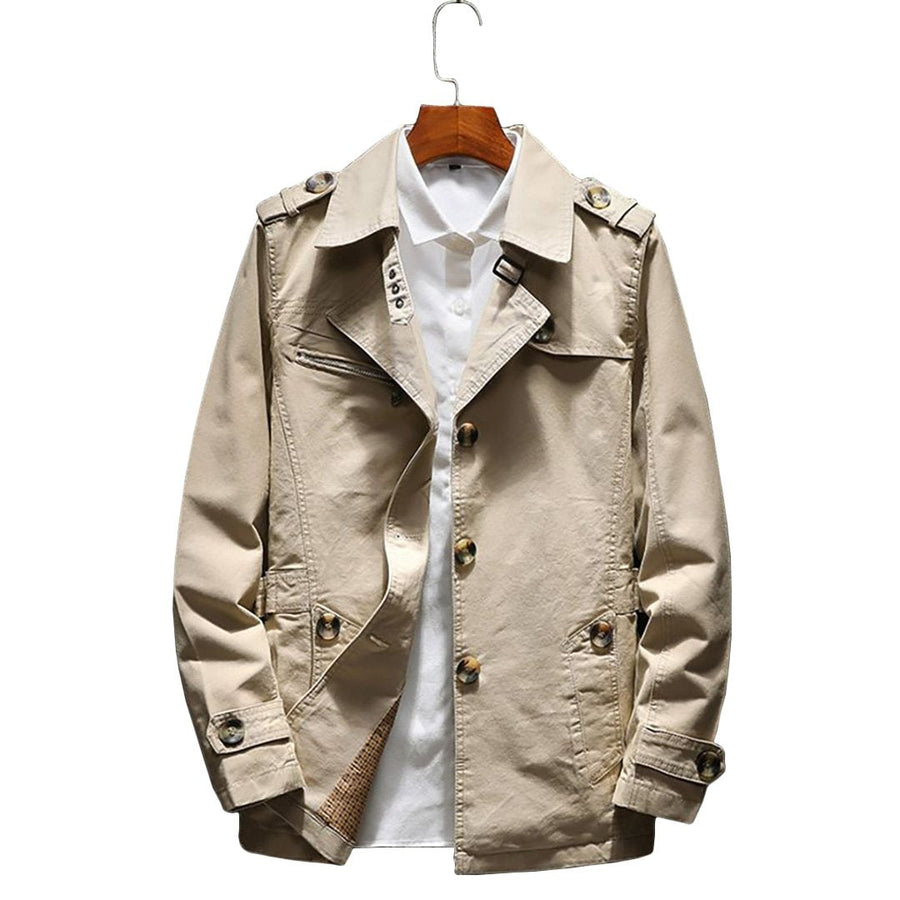 Leroy - Refined Wide Lapel Overcoat