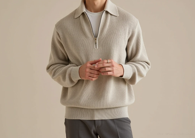 Julian - Knitted Zip-Up Sweater