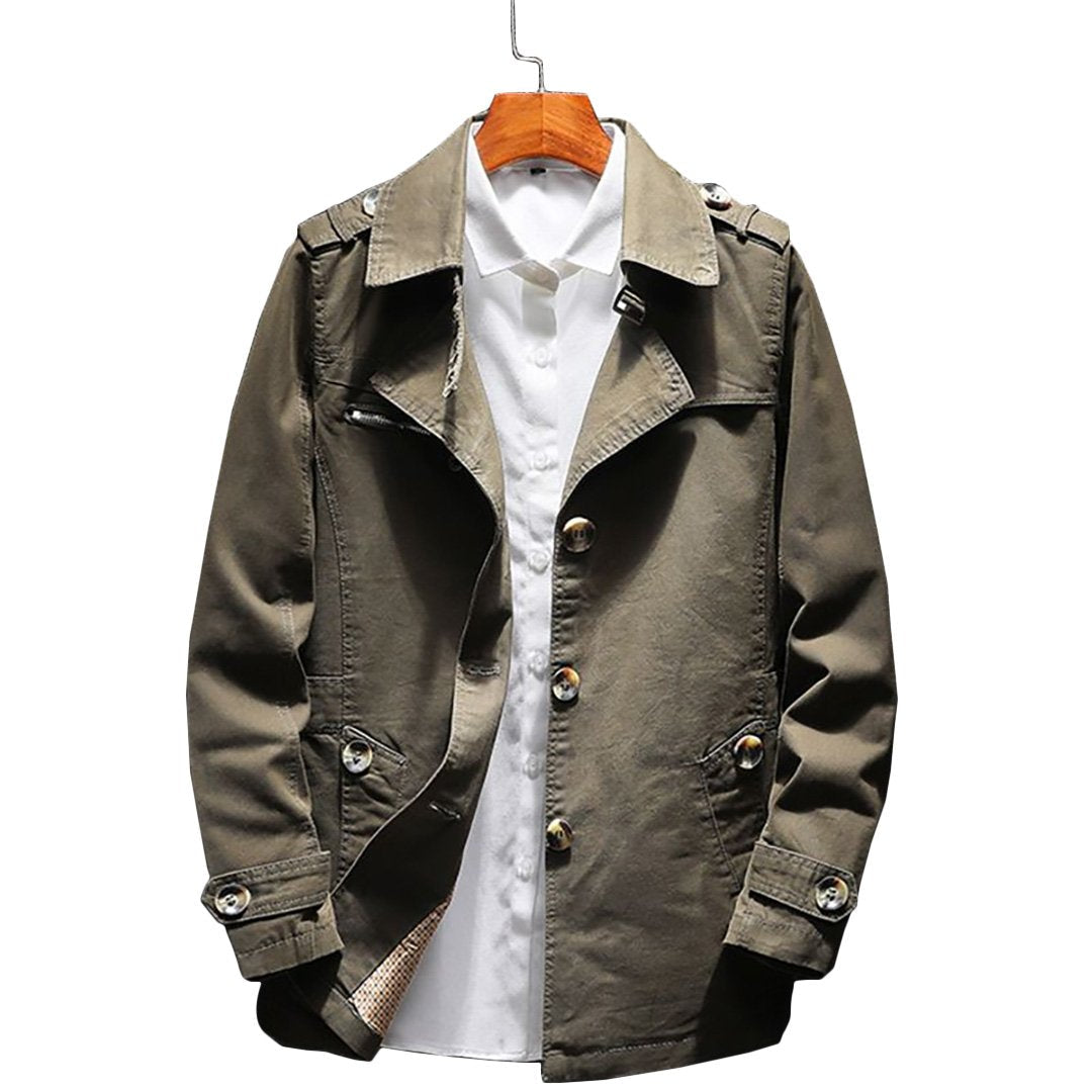Leroy - Refined Wide Lapel Overcoat