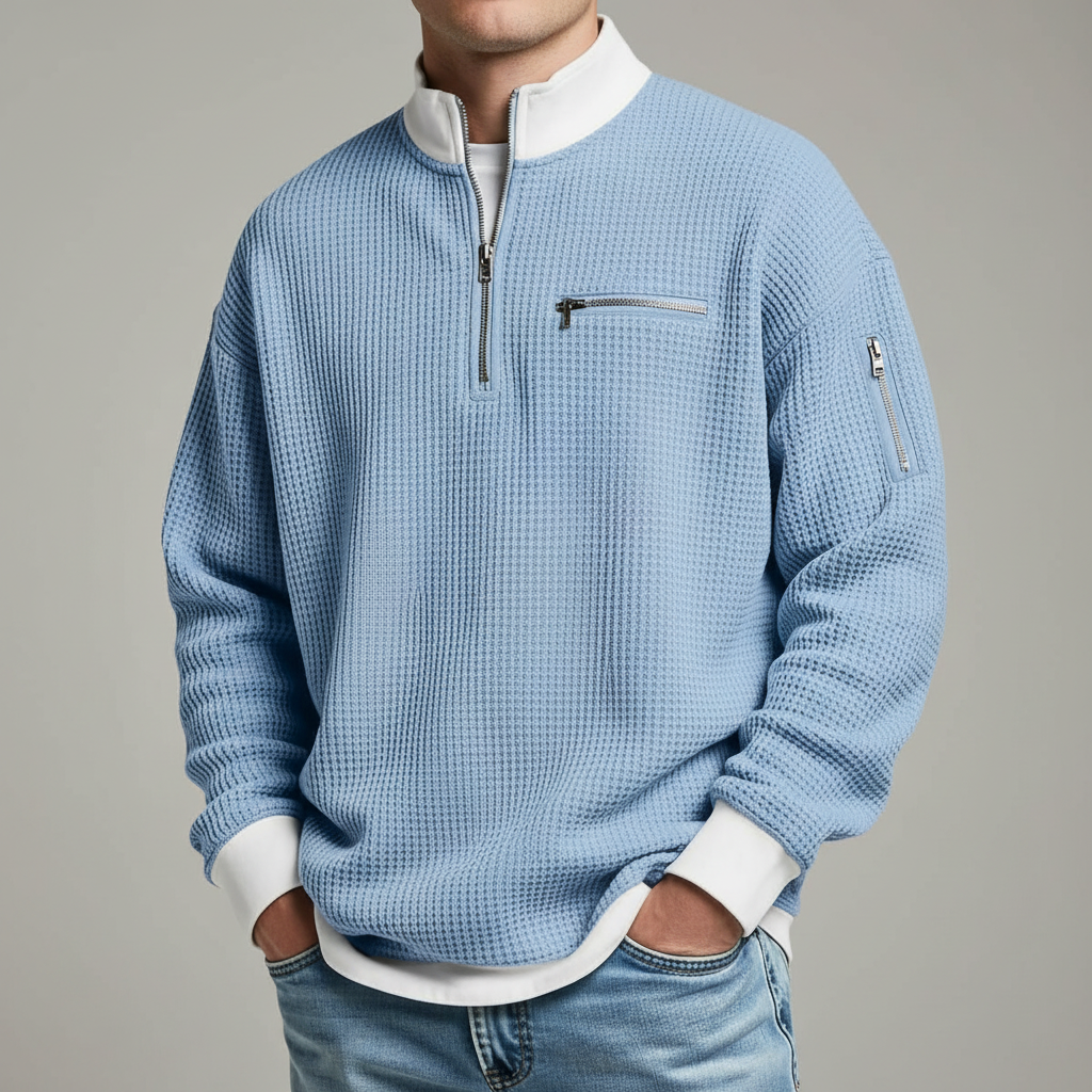 Dylan - Modern Grid Knit Sweater