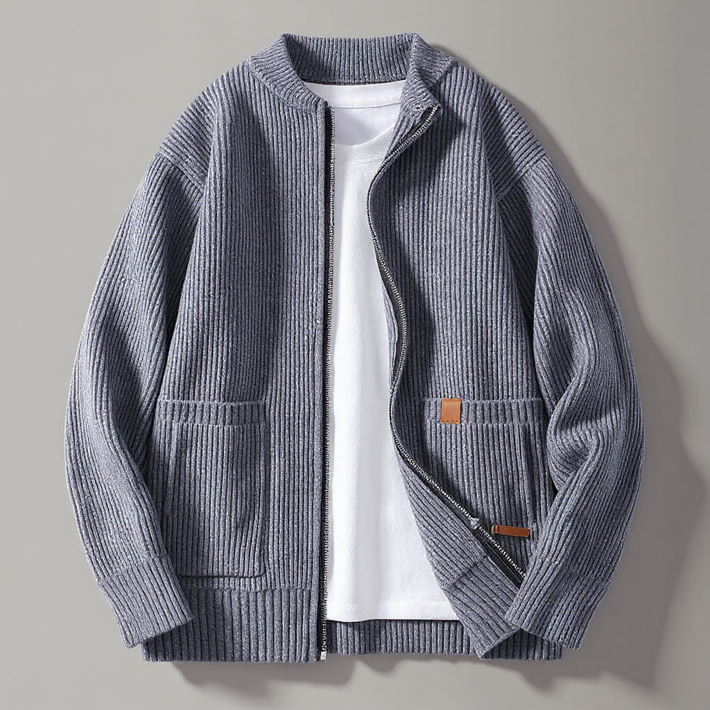 Joseph - Modern Ribbed Zip Cardigan