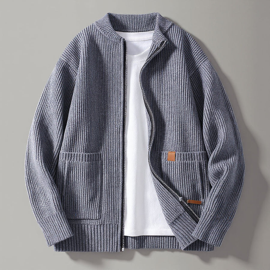 Joseph - Modern Ribbed Zip Cardigan
