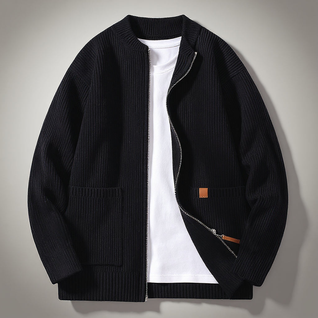 Joseph - Modern Ribbed Zip Cardigan