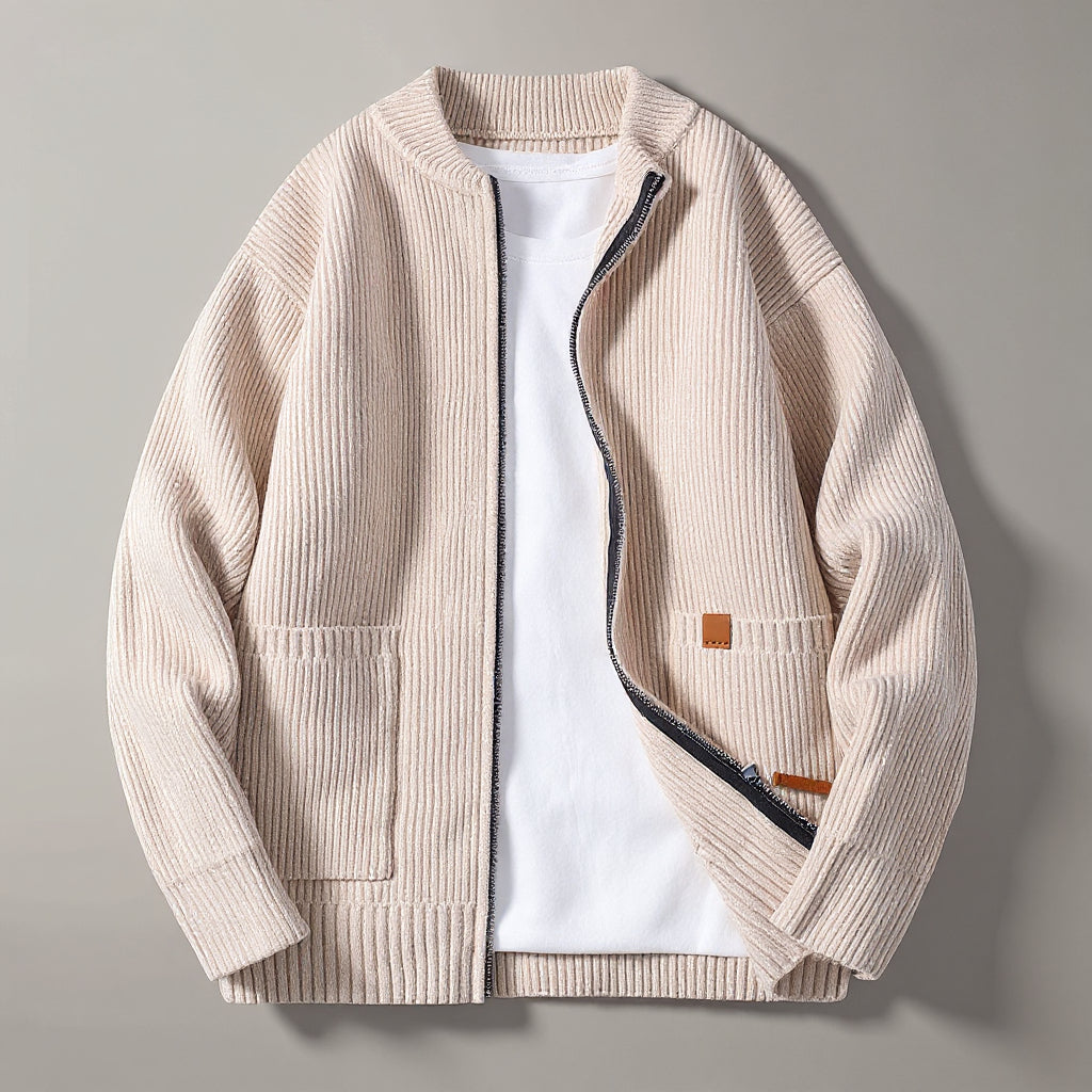 Joseph - Modern Ribbed Zip Cardigan