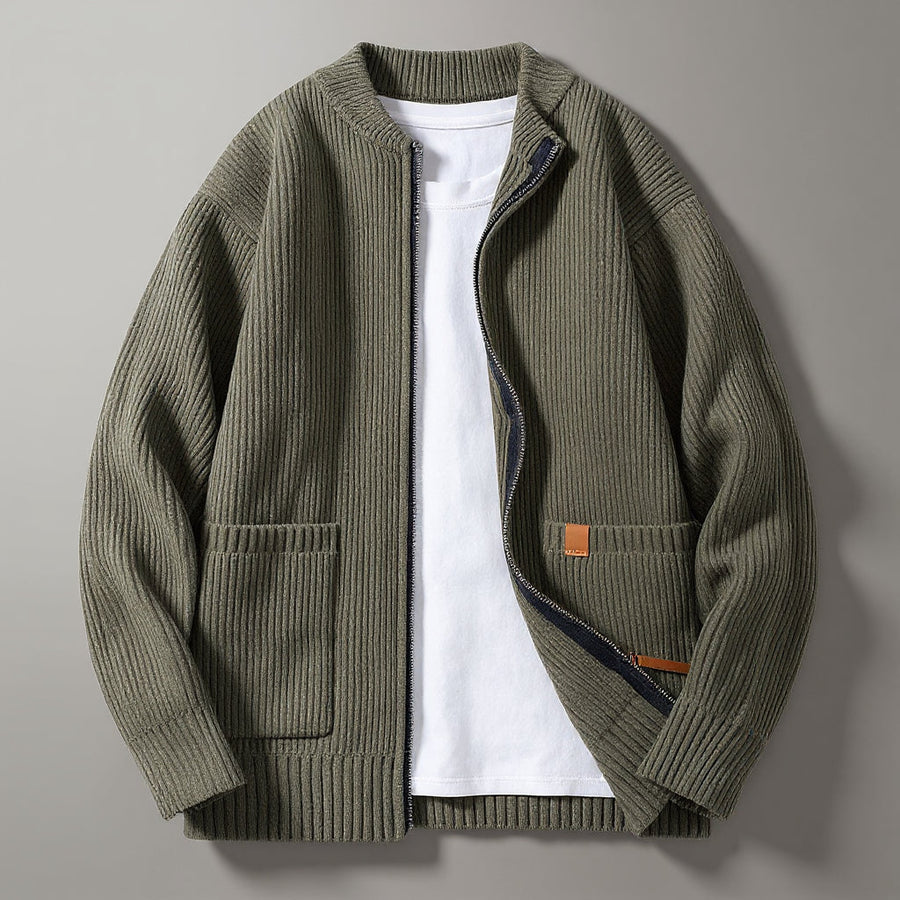 Joseph - Modern Ribbed Zip Cardigan