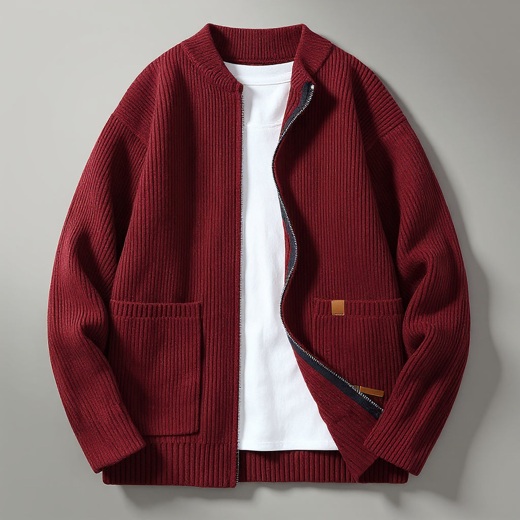 Joseph - Modern Ribbed Zip Cardigan