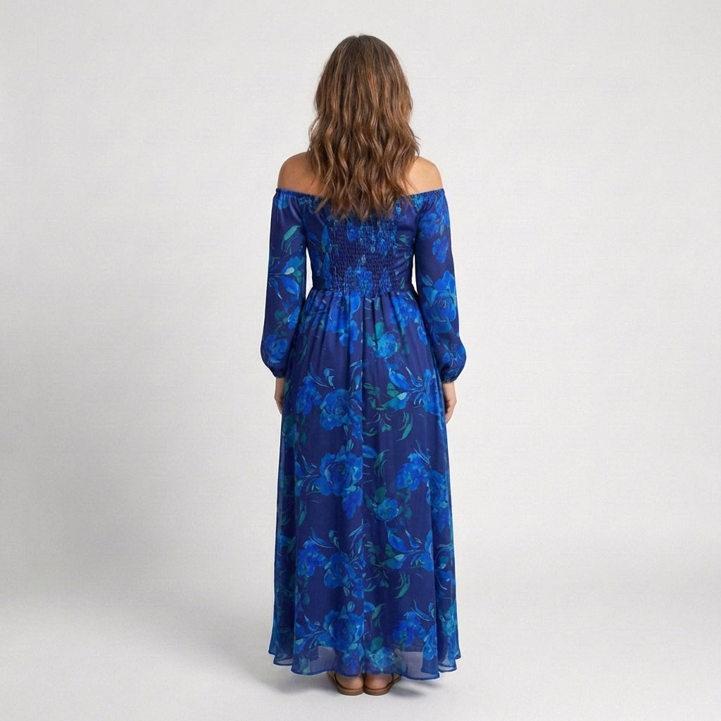 Aspen | Off Shoulder Floral Maxi Dress