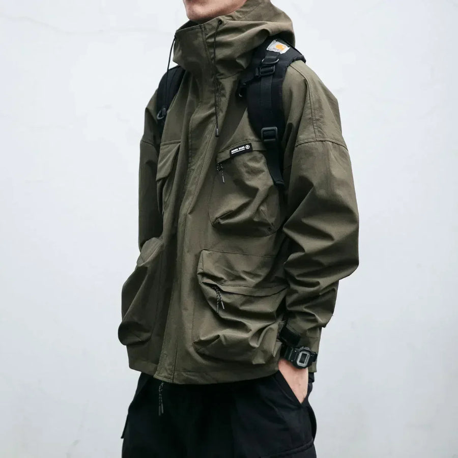 Ward -  Multi-Pocket Hooded Windbreaker Jacket